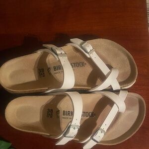 Birkenstock Women’s White Double Strap Sandals